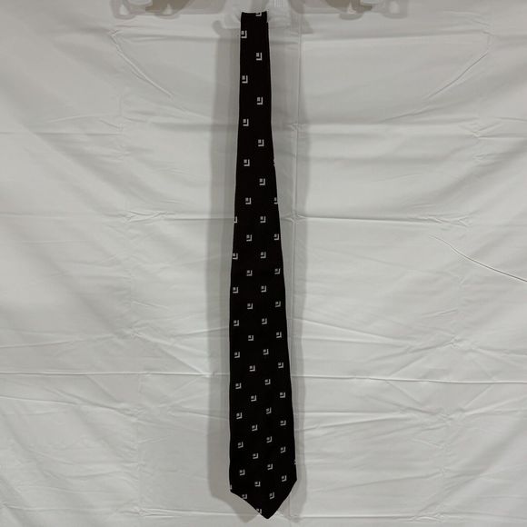 Alessandro Originals Neck Tie Geometric Pattern Brown Vintage - Picture 1 of 13